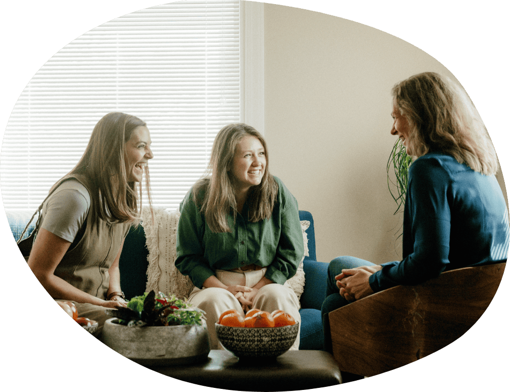 Group of three counselors laughing
