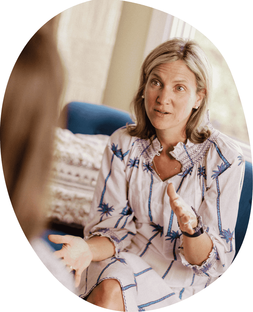 Patient talking with a counselor